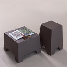 Load image into Gallery viewer, ZINA SIDETABLE HIGH CONCRETE LOOK BROWN