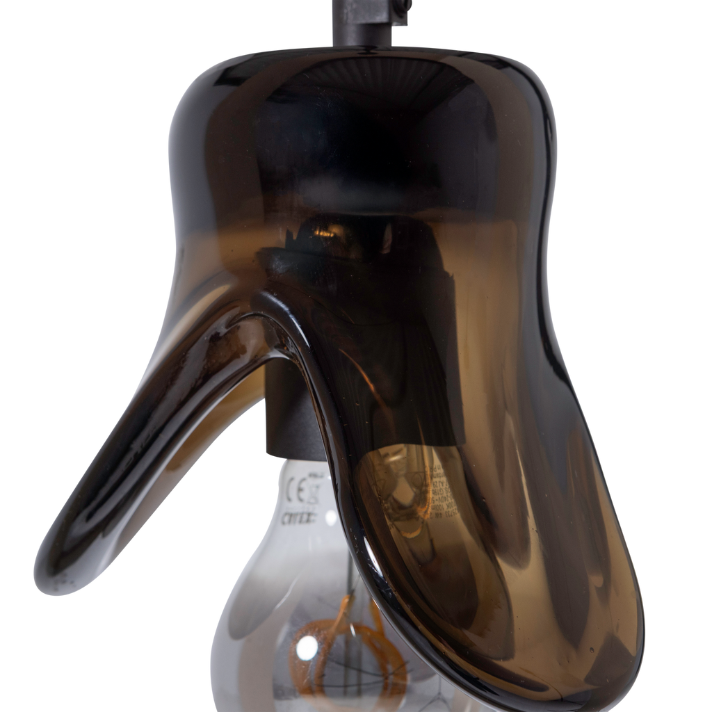 ELLE HANGING LAMP SMALL GLASS BROWN