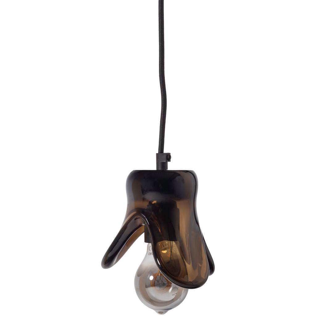 ELLE HANGING LAMP SMALL GLASS BROWN