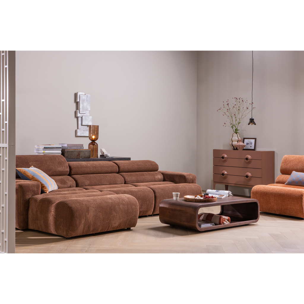 NOVI 1-SEATER ELEMENT ARM RIGHT RIB FABRIC TERRA
