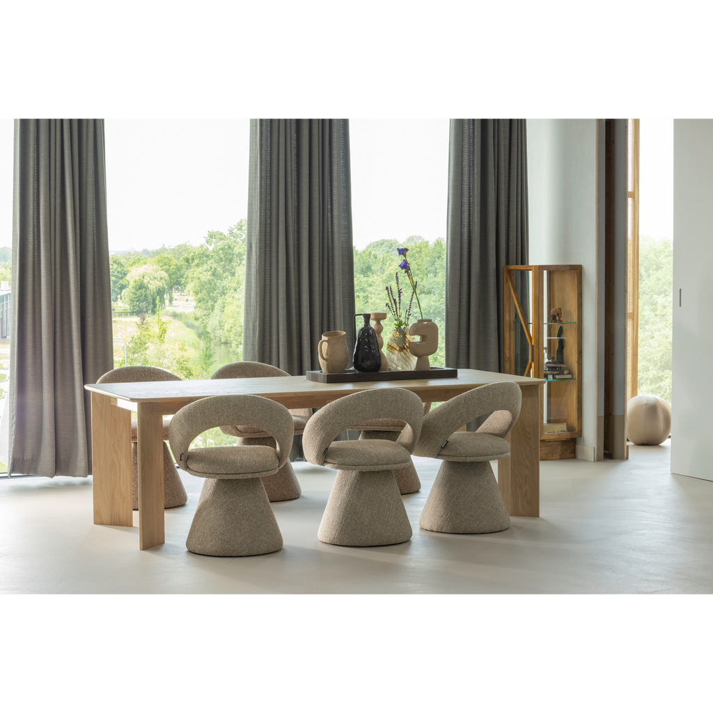 WINTER SWIVEL DINING CHAIR NATURAL MELANGE