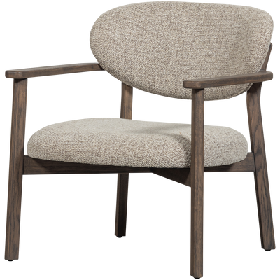 UDAR ARMCHAIR NATURAL WITH WOODEN FRAME BROWN