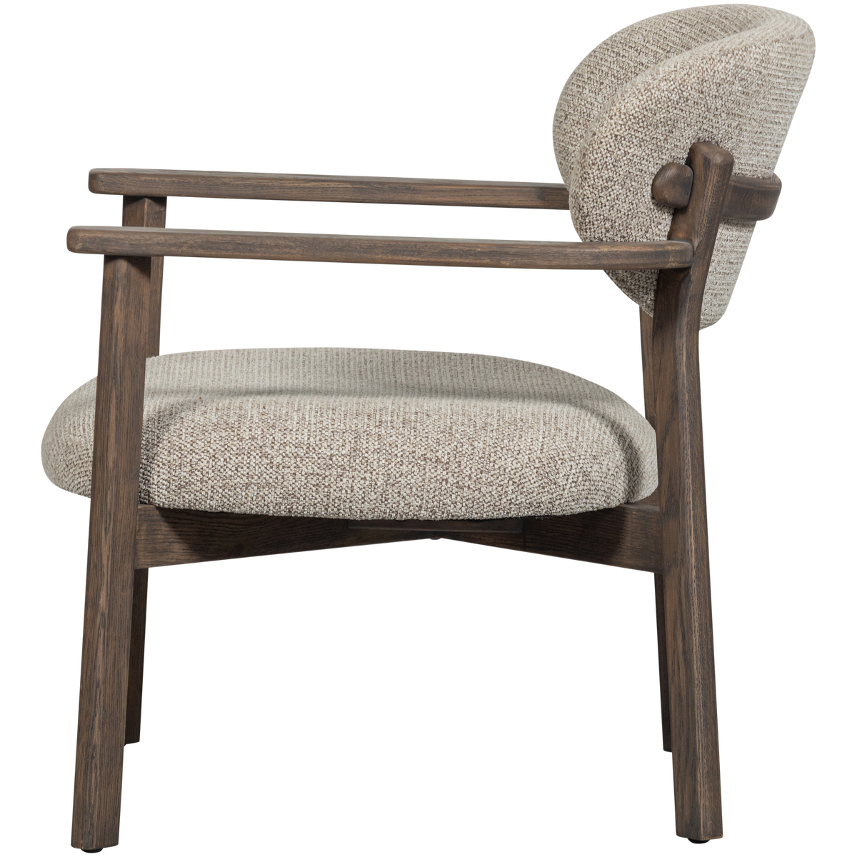 UDAR ARMCHAIR NATURAL WITH WOODEN FRAME BROWN