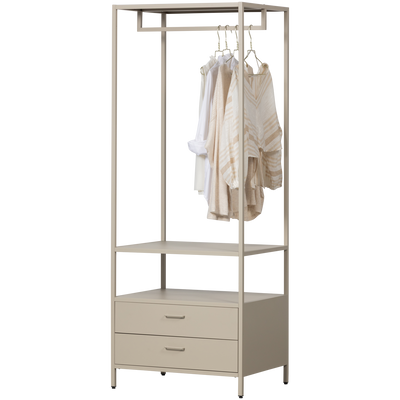 FERRIS OPEN WARDROBE 70 CM METAL SAND