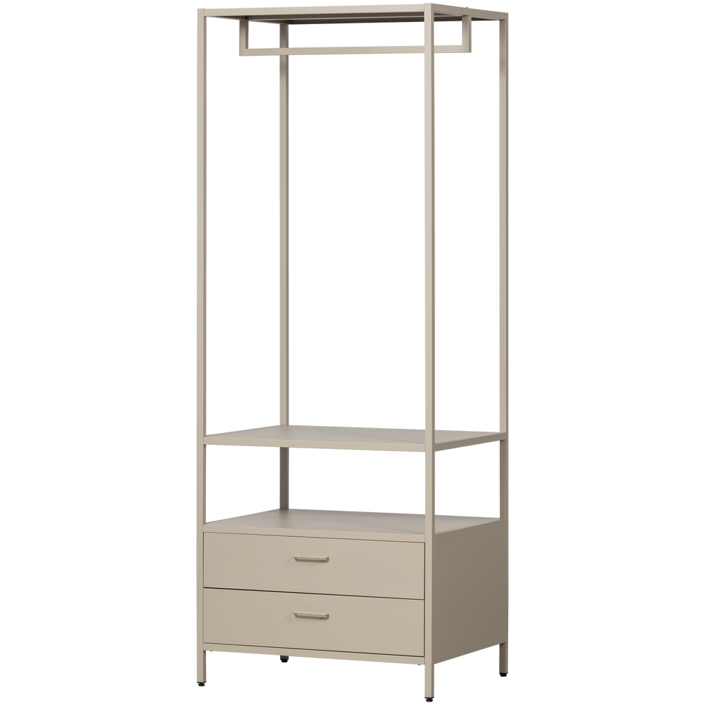 FERRIS OPEN WARDROBE 70 CM METAL SAND