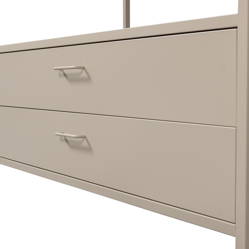 FERRIS OPEN WARDROBE 100 CM METAL SAND