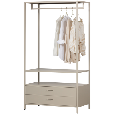 FERRIS OPEN WARDROBE 100 CM METAL SAND