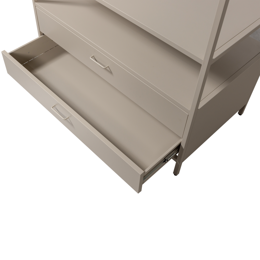 FERRIS OPEN WARDROBE 100 CM METAL SAND