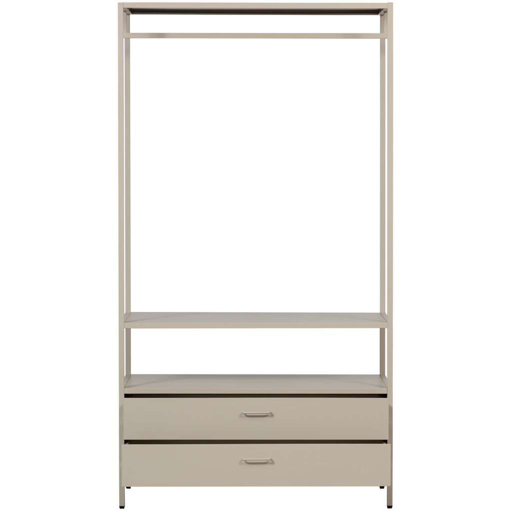 FERRIS OPEN WARDROBE 100 CM METAL SAND