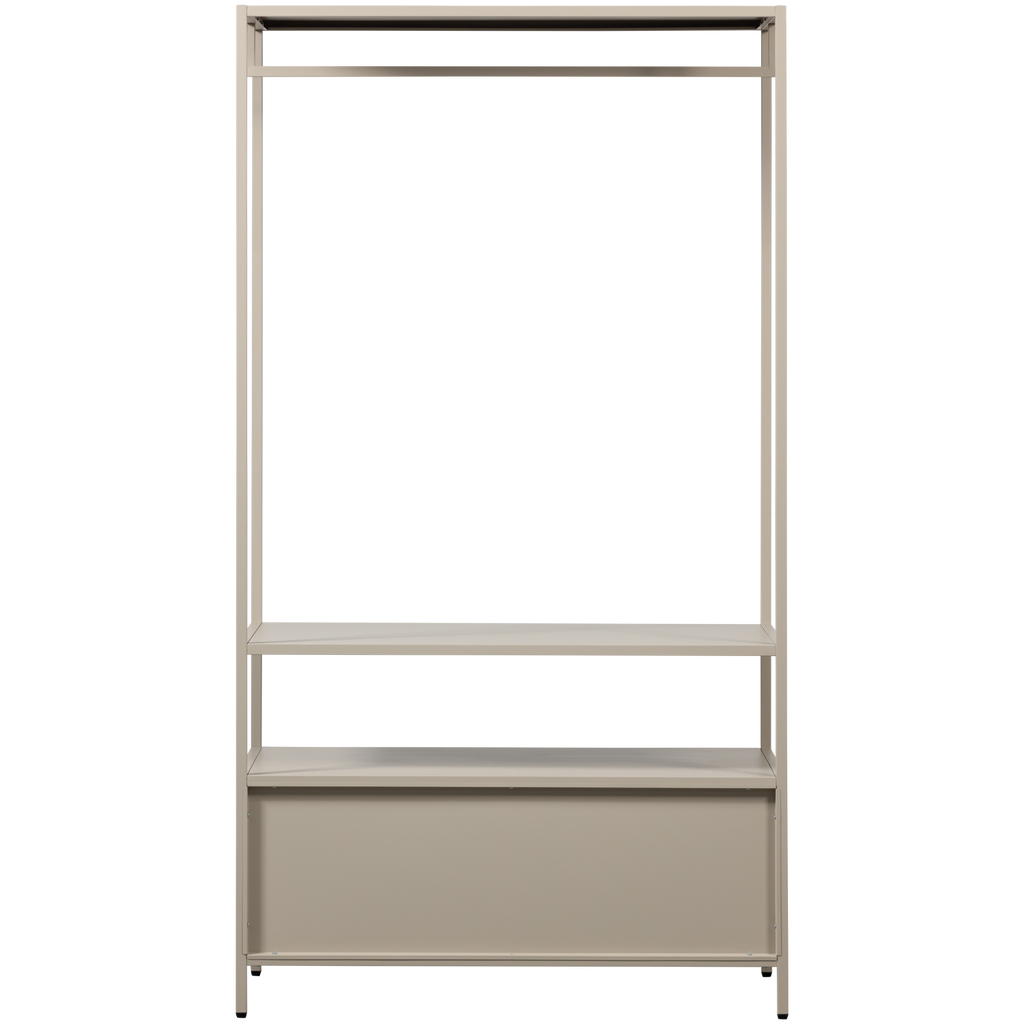 FERRIS OPEN WARDROBE 100 CM METAL SAND