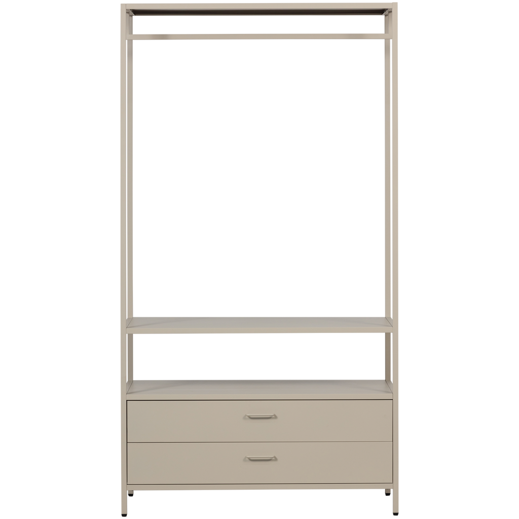 FERRIS OPEN WARDROBE 100 CM METAL SAND