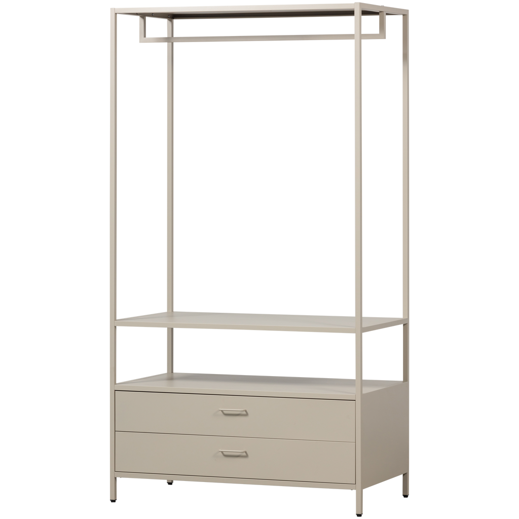 FERRIS OPEN WARDROBE 100 CM METAL SAND