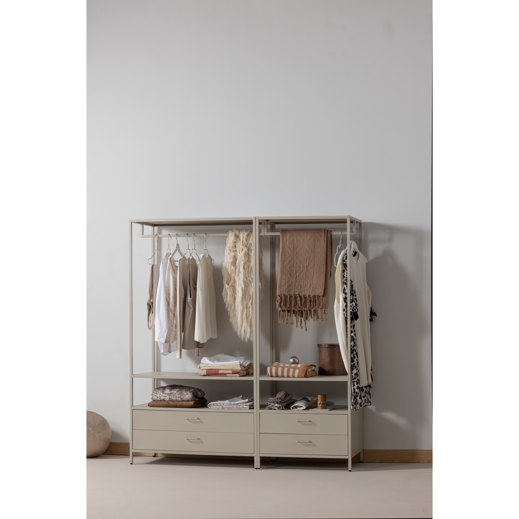 FERRIS OPEN WARDROBE 70 CM METAL SAND