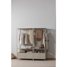 Laden Sie das Bild in den Galerie-Viewer, FERRIS OPEN WARDROBE 70 CM METAL SAND
