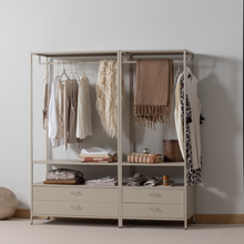 Laden Sie das Bild in den Galerie-Viewer, FERRIS OPEN WARDROBE 70 CM METAL SAND