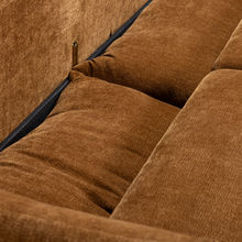 Laden Sie das Bild in den Galerie-Viewer, JONNE 3-SEATER SLEEPING SOFA CHENILLE BROWN