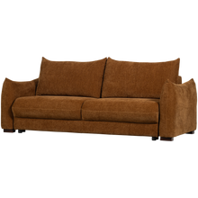 Laden Sie das Bild in den Galerie-Viewer, JONNE 3-SEATER SLEEPING SOFA CHENILLE BROWN