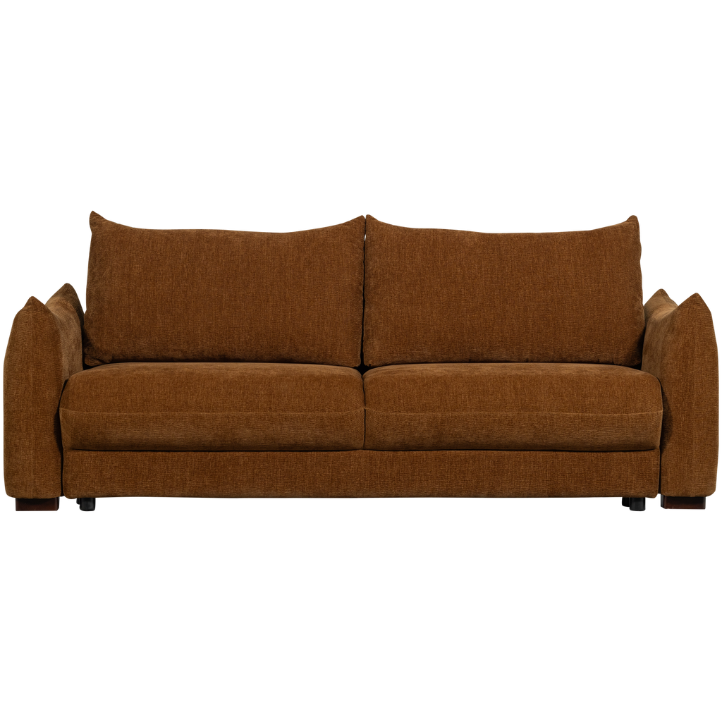 JONNE 3-SEATER SLEEPING SOFA CHENILLE BROWN