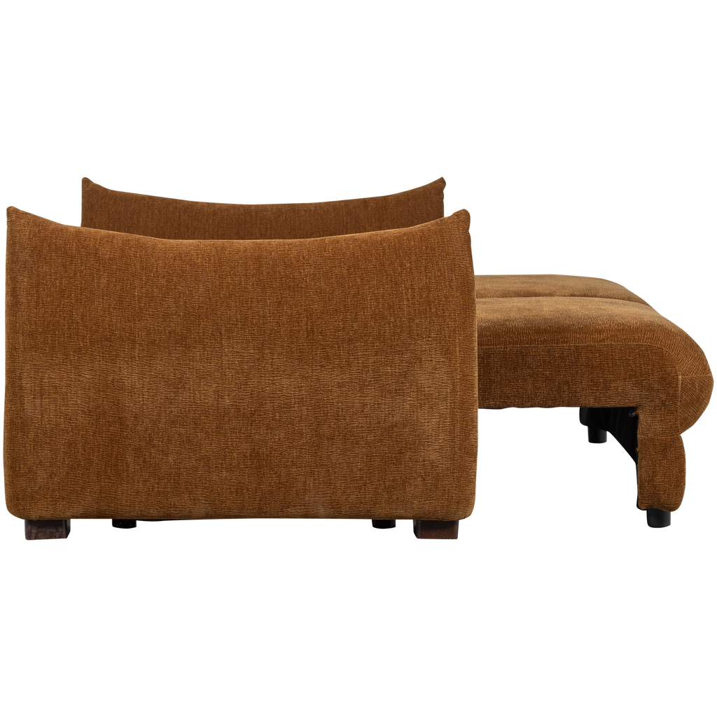 JONNE 3-SEATER SLEEPING SOFA CHENILLE BROWN