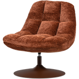 ELVI SWIVEL ARMCHAIR CHENILLE TEXTURED RUST BROWN