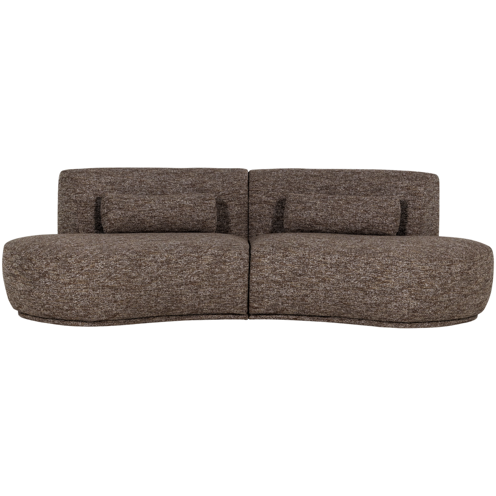 BATAVIER HALF ROUND SOFA 4-SEATER BROWN MELANGE