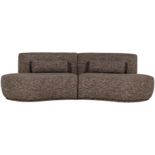 Load image into Gallery viewer, BATAVIER HALF ROUND SOFA 4-SEATER BROWN MELANGE