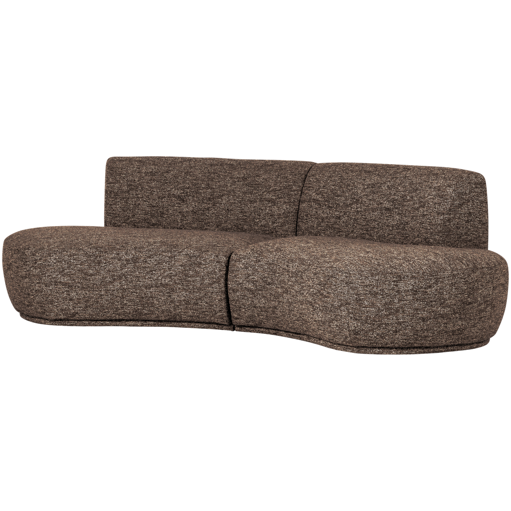 BATAVIER HALF ROUND SOFA 4-SEATER BROWN MELANGE