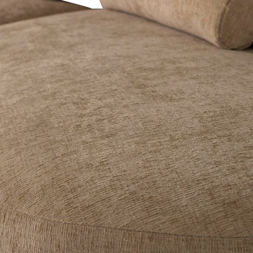 BATAVIER HALF ROUND SOFA 4-SEATER VELVET LIGHT BROWN MELANGE