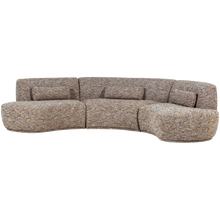 Load image into Gallery viewer, BATAVIER HALF ROUND SOFA 6-SEATER LIGHT BROWN MELANGE