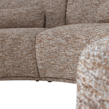 Load image into Gallery viewer, BATAVIER HALF ROUND SOFA 6-SEATER LIGHT BROWN MELANGE