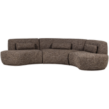 Charger l'image dans la galerie, BATAVIER HALF ROUND SOFA 6-SEATER BROWN MELANGE