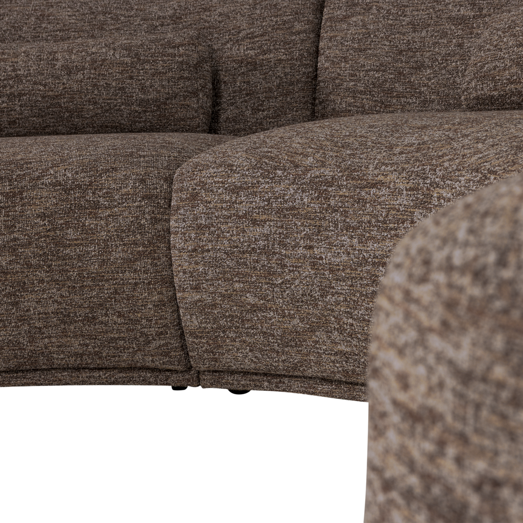 BATAVIER HALF ROUND SOFA 6-SEATER BROWN MELANGE