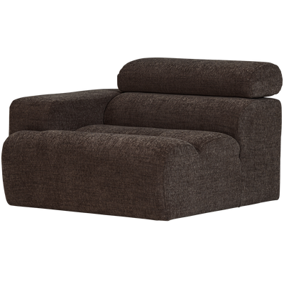 NOVI 1-SEATER ELEMENT ARM LEFT DARK BROWN MELANGE