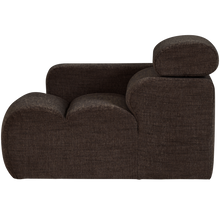 Laden Sie das Bild in den Galerie-Viewer, NOVI 1-SEATER ELEMENT ARM LEFT DARK BROWN MELANGE
