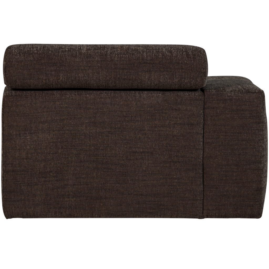 NOVI 1-SEATER ELEMENT ARM LEFT DARK BROWN MELANGE