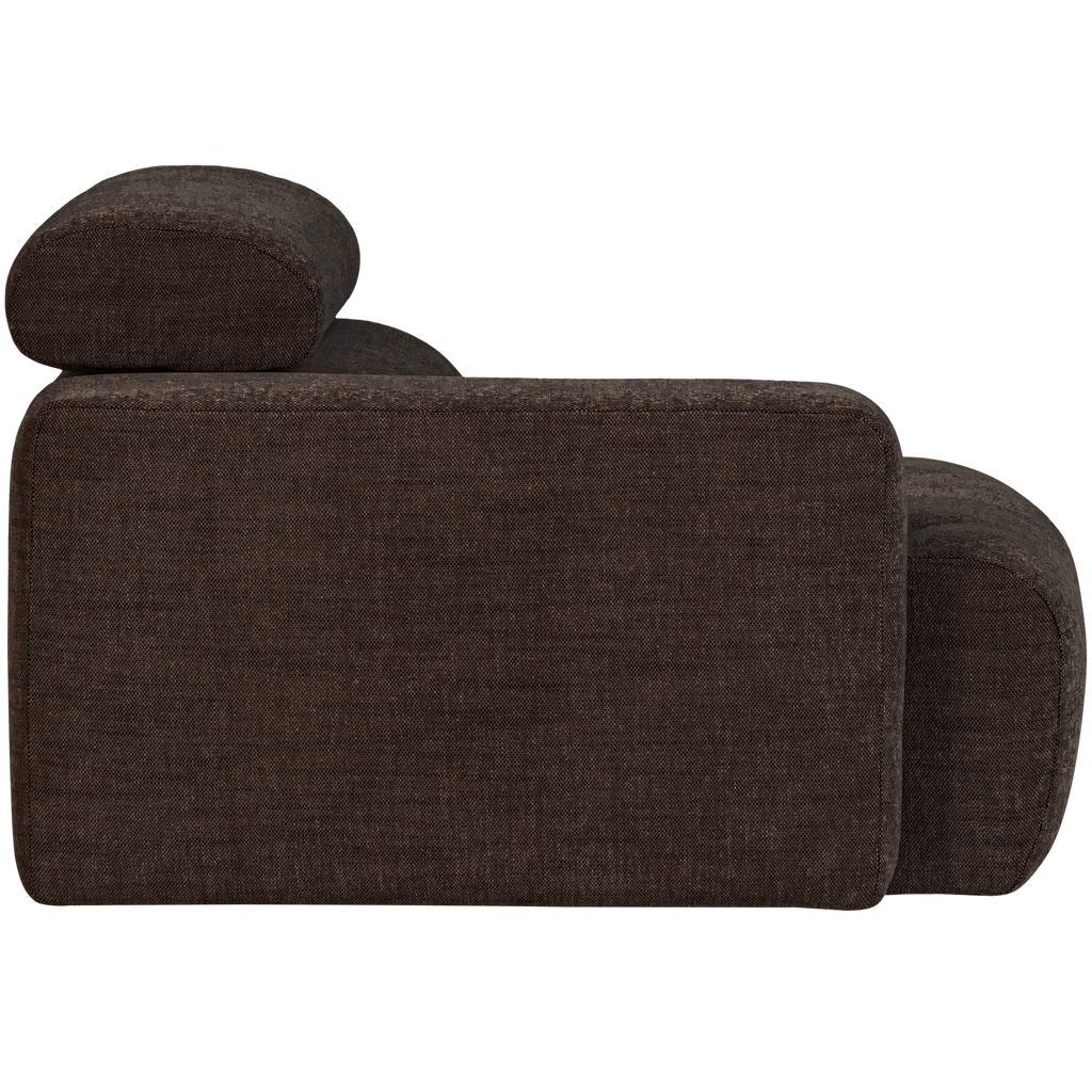 NOVI 1-SEATER ELEMENT ARM LEFT DARK BROWN MELANGE