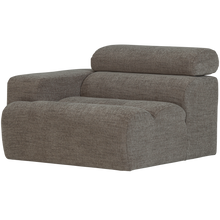 Laden Sie das Bild in den Galerie-Viewer, NOVI 1-SEATER ELEMENT ARM LEFT GREY MELANGE