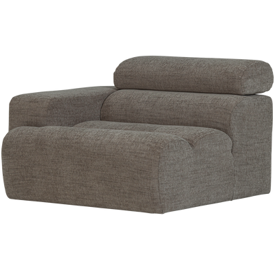 NOVI 1-SEATER ELEMENT ARM LEFT GREY MELANGE