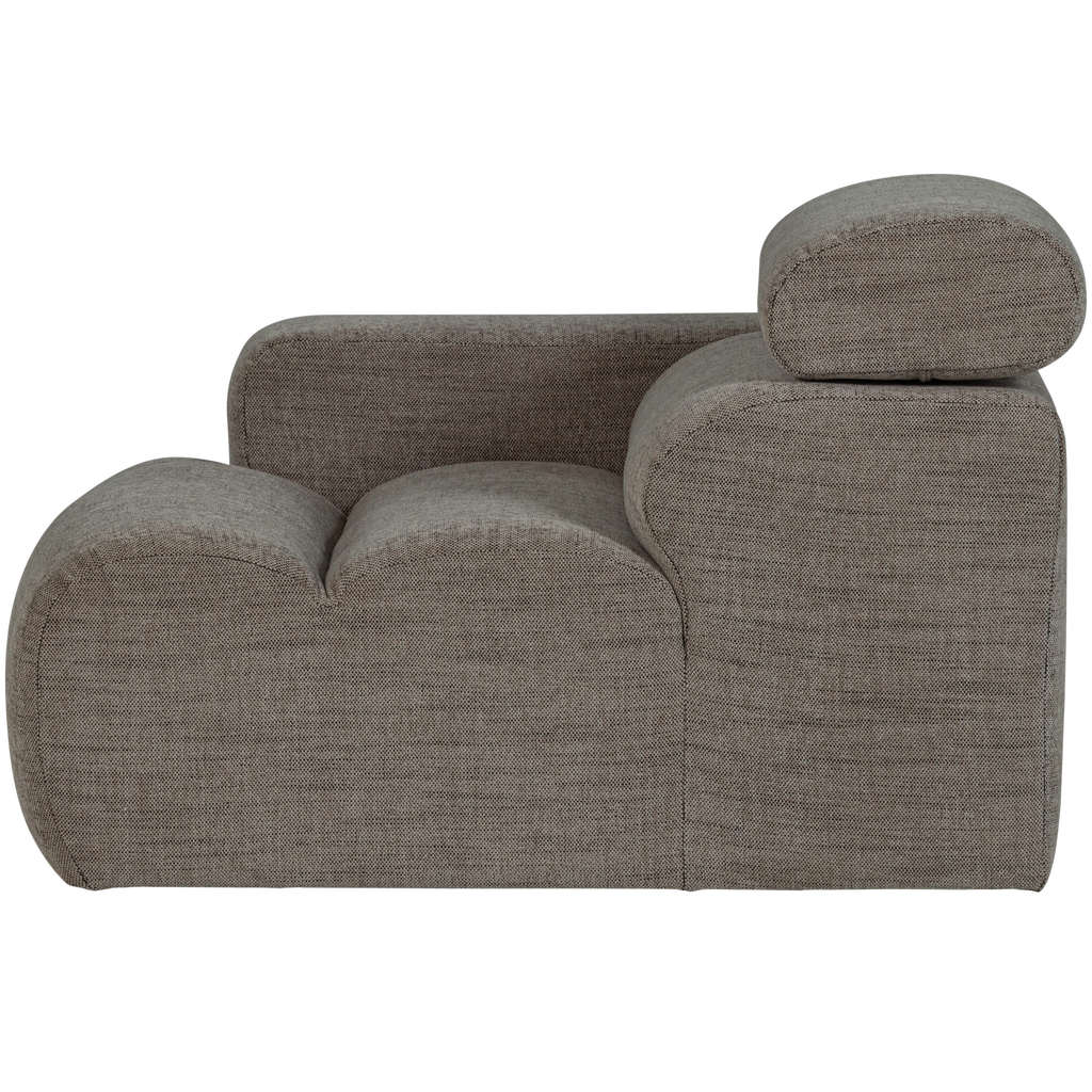 NOVI 1-SEATER ELEMENT ARM LEFT GREY MELANGE
