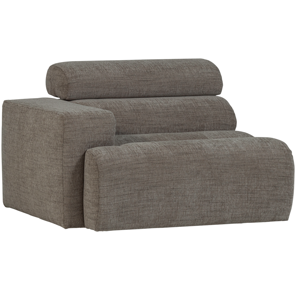 NOVI 1-SEATER ELEMENT ARM LEFT GREY MELANGE