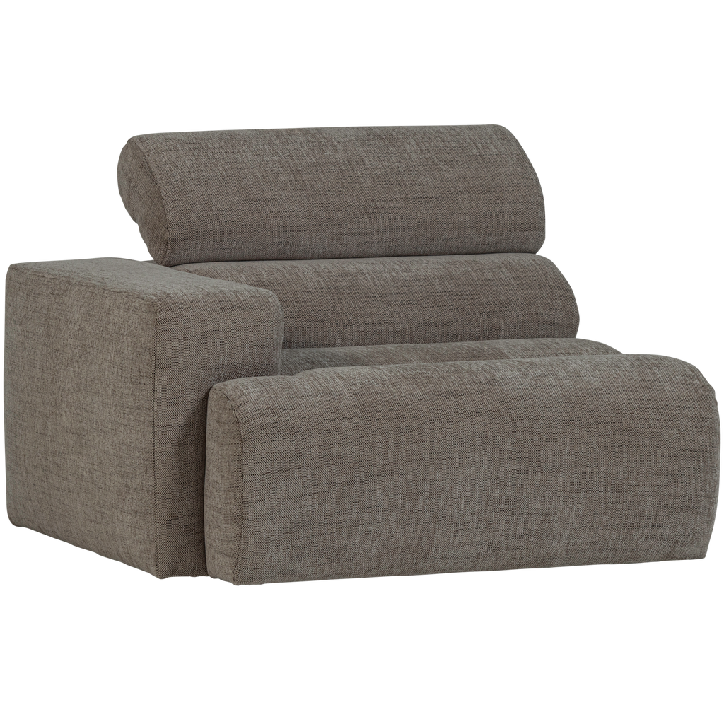 NOVI 1-SEATER ELEMENT ARM LEFT GREY MELANGE