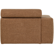 Laden Sie das Bild in den Galerie-Viewer, NOVI 1-SEATER ELEMENT ARM LEFT BOUCLE CARAMEL BROWN
