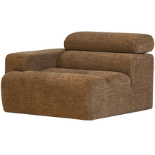 Laden Sie das Bild in den Galerie-Viewer, NOVI 1-SEATER ELEMENT ARM LEFT CARAMEL BROWN MELANGE