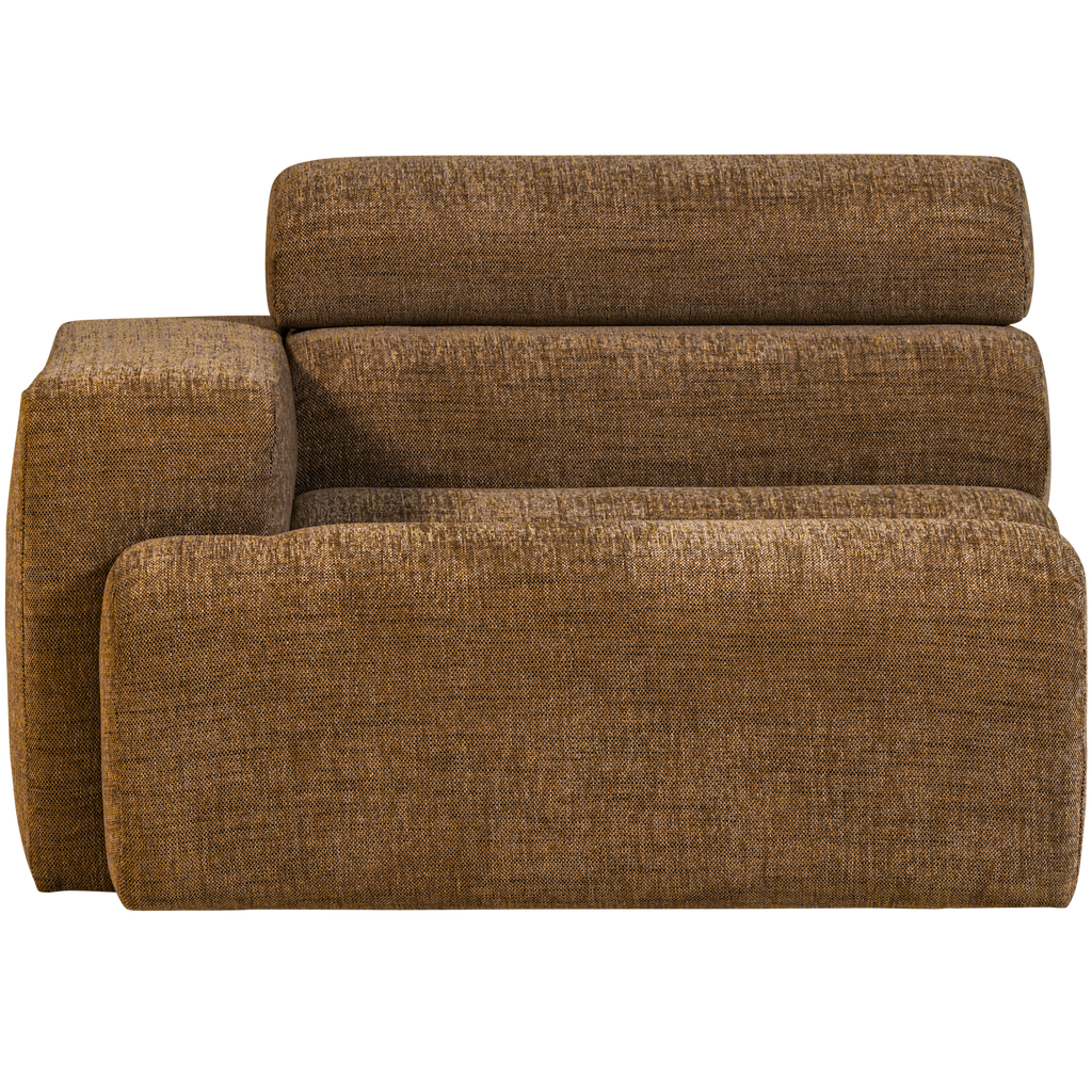 NOVI 1-SEATER ELEMENT ARM LEFT CARAMEL BROWN MELANGE