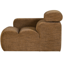 Laden Sie das Bild in den Galerie-Viewer, NOVI 1-SEATER ELEMENT ARM LEFT CARAMEL BROWN MELANGE