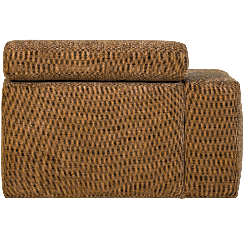 NOVI 1-SEATER ELEMENT ARM LEFT CARAMEL BROWN MELANGE