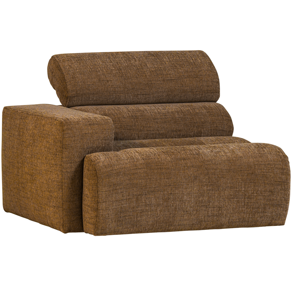 NOVI 1-SEATER ELEMENT ARM LEFT CARAMEL BROWN MELANGE
