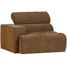 Laden Sie das Bild in den Galerie-Viewer, NOVI 1-SEATER ELEMENT ARM LEFT CARAMEL BROWN MELANGE