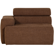 Laden Sie das Bild in den Galerie-Viewer, NOVI 1-SEATER ELEMENT ARM LEFT BOUCLE MOCHA BROWN