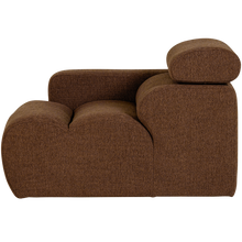 Laden Sie das Bild in den Galerie-Viewer, NOVI 1-SEATER ELEMENT ARM LEFT BOUCLE MOCHA BROWN